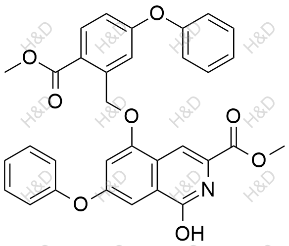 罗沙司他杂质40结构式