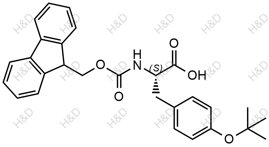 Fmoc-O-叔丁基-L-酪氨酸结构式