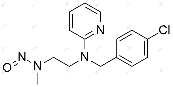 N-亚硝基去甲基氯吡喃胺（N-DMCP）结构式