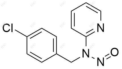 N-亚硝基对氯-苄基氨基吡啶（N-CBAP）结构式