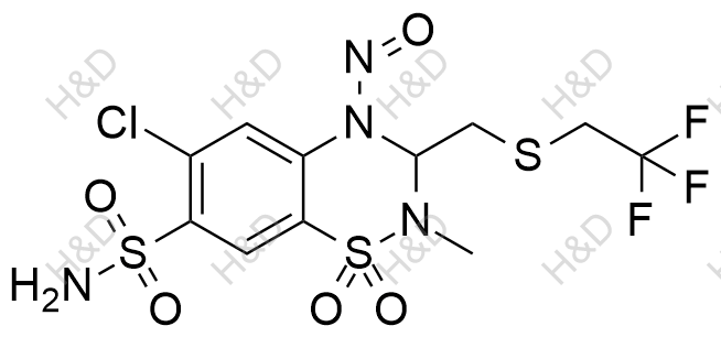 N-亚硝基泊利噻嗪结构式