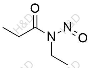 N-乙基-N-硝基异丙酰胺结构式