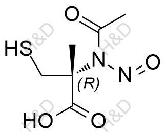 N-乙酰基-N-亚硝基-L-半胱氨酸结构式