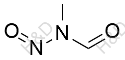 N-甲基-N-亚硝基甲酰胺结构式