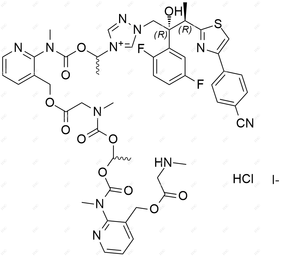 艾沙康唑杂质 8（碘化盐酸盐）结构式