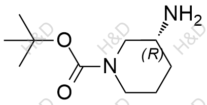 R-1-N-Boc-3-氨基哌啶结构式