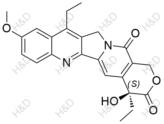 7-乙基-10-甲氧基喜树碱结构式