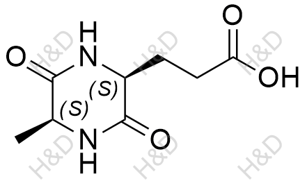 环-(L-丙氨酰-L-谷氨酸)结构式