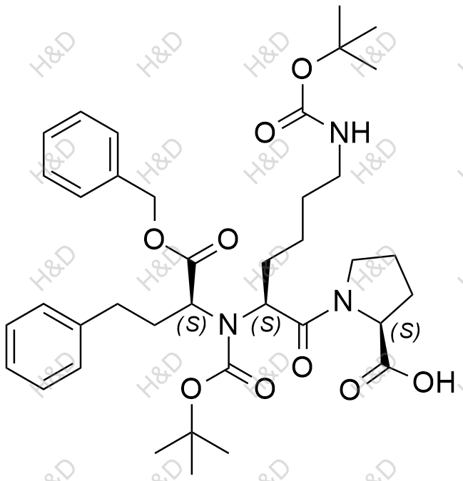 赖诺普利杂质9结构式