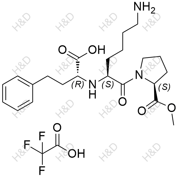 赖诺普利杂质2(三氟乙酸盐)结构式