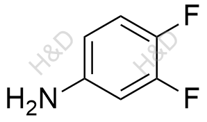 3,4-二氟苯胺化学结构式