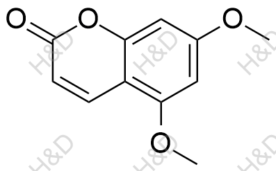 5，7-二甲氧基香豆素化学结构式