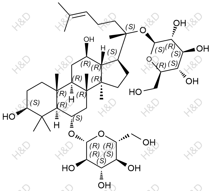 人参皂苷Rg1结构式