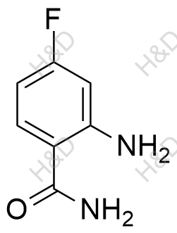 2-氨基-4-氟苯甲酰胺结构式