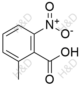 2-甲基-6-硝基苯甲酸化学结构式