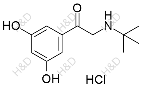 特布他林EP杂质C（盐酸盐）结构式