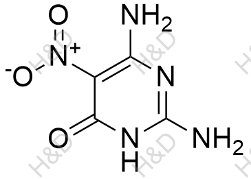 2,4-二氨基-5-硝基-6-羟基嘧啶结构式