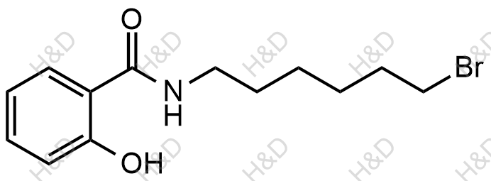 N-(6-溴己基)-2-羟基苯甲酰胺结构式