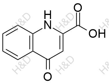 1,4-二氢-4-氧代喹啉-2-羧酸化学结构式