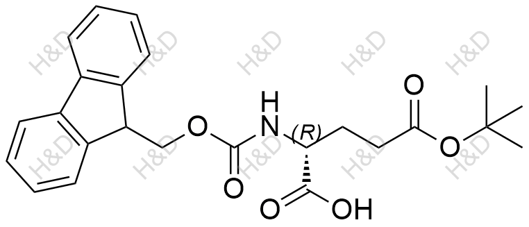 N-芴甲氧羰基-D-谷氨酸-γ-叔丁酯化学结构式