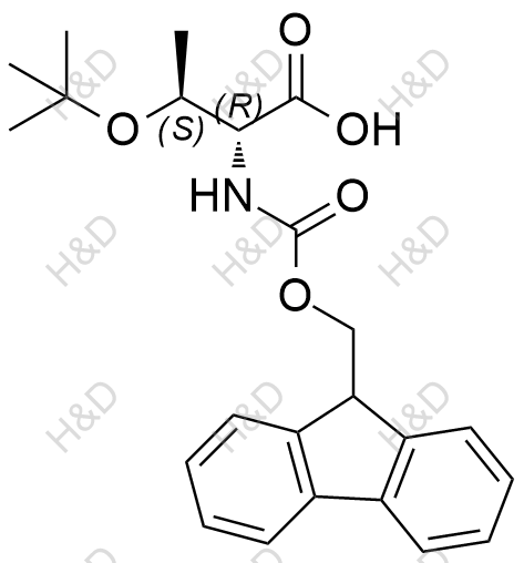 芴甲氧羰基-O-叔丁基-D-苏氨酸化学结构式