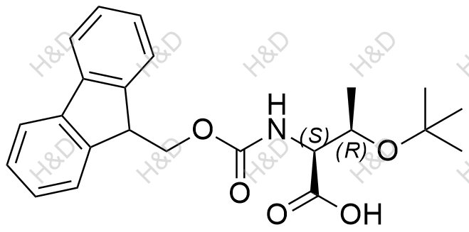 Fmoc-O-叔丁基-L-苏氨酸结构式