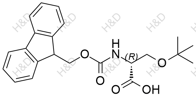 Fmoc-O-叔丁基-D-丝氨酸结构式
