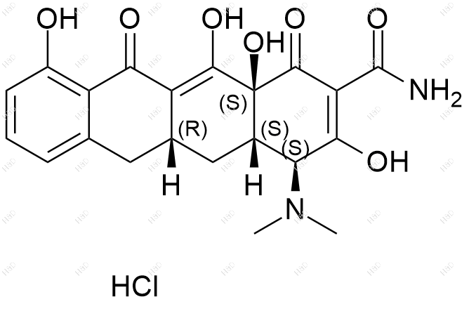 米诺环素EP杂质B(盐酸盐)结构式