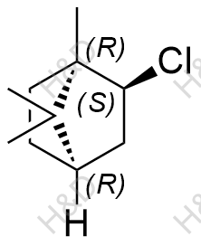 (1R,2S,4R)-2-氯-1,7,7-三甲基双环[2.2.1]庚烷化学结构式