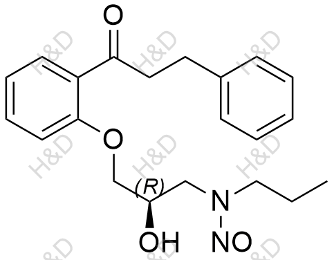 N-亚硝基(R)-普罗帕酮结构式