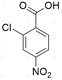 2-氯-4-硝基苯甲酸化学结构式