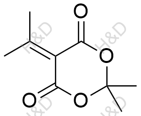 2,2-二甲基-5-(1-甲基乙亚基)-1,3-二恶烷-4,6-二酮化学结构式