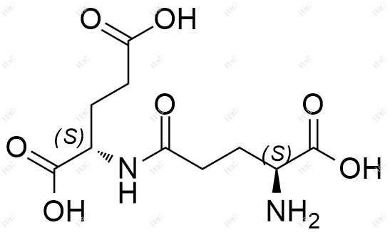 Α-L-谷氨酰-L-谷氨酸化学结构式