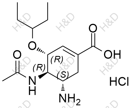 奥司他韦EP杂质C(盐酸盐）结构式