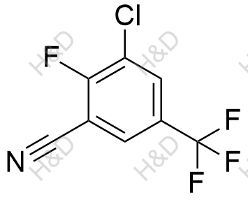 3-氯-2-氟-5-三氟甲基苯腈结构式