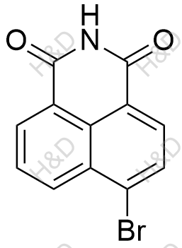 6-溴-1-H苯并（脱）异喹啉-1，3（2H）-二酮结构式