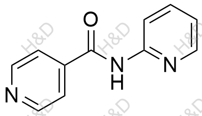 N-(吡啶-2-基)异烟酰胺结构式