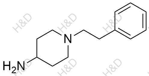 N-苯乙基-4-氨基哌啶结构式