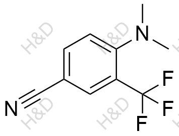4-（二甲基氨基）-3-三氟甲基苯甲腈结构式