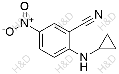 2-(环丙氨基)-5-硝基苯甲腈结构式