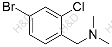1-(4-溴-2-氯苯基)-N,N-二甲基甲胺结构式