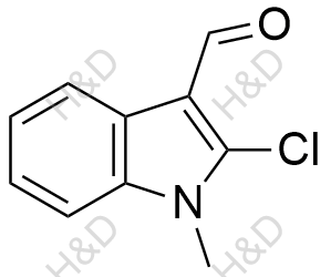 N-甲基-2-氯-3-吲哚醛结构式