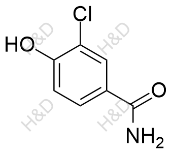 3-氯-4-羟基苯甲酰胺结构式