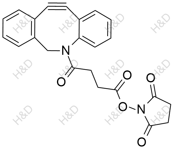 二苯并环辛炔-N-羟基琥珀酰亚氨基基酯结构式