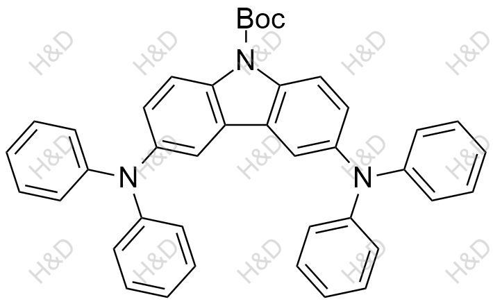 3,6-双（二苯基氨基）-9H-咔唑-9-甲酸叔丁酯结构式