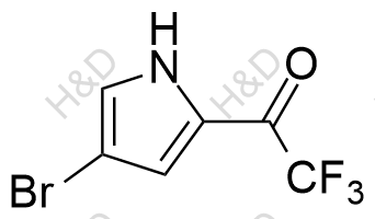 1-（4-溴-1H-吡咯-2-基）-2,2,2-三氟乙酮结构式