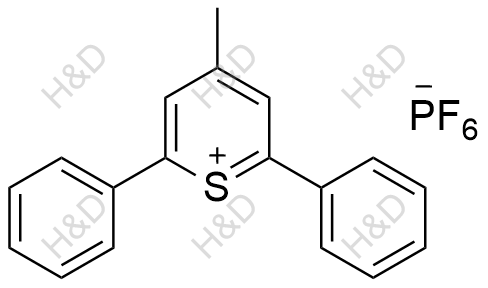 4-甲基-2,6-二苯基硫代六氟磷酸吡喃（V）结构式