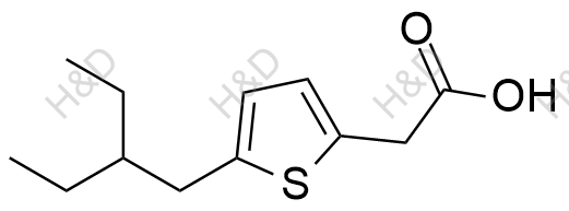 2-（5-（2-乙基丁基）噻吩-2-基）乙酸结构式