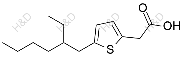2-（5-（2-乙基己基）噻吩-2-基）乙酸结构式