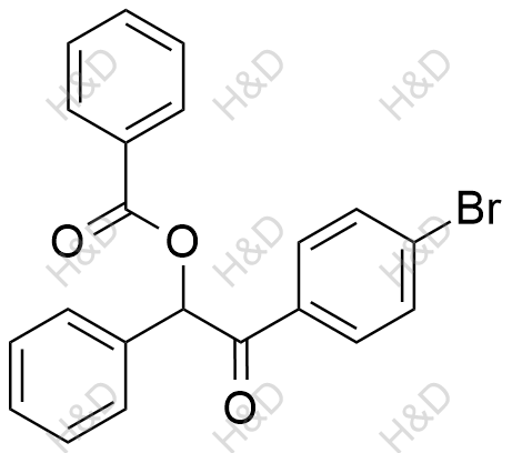 2-（4-溴苯基）-2-氧代-1-苯乙基苯甲酸酯结构式